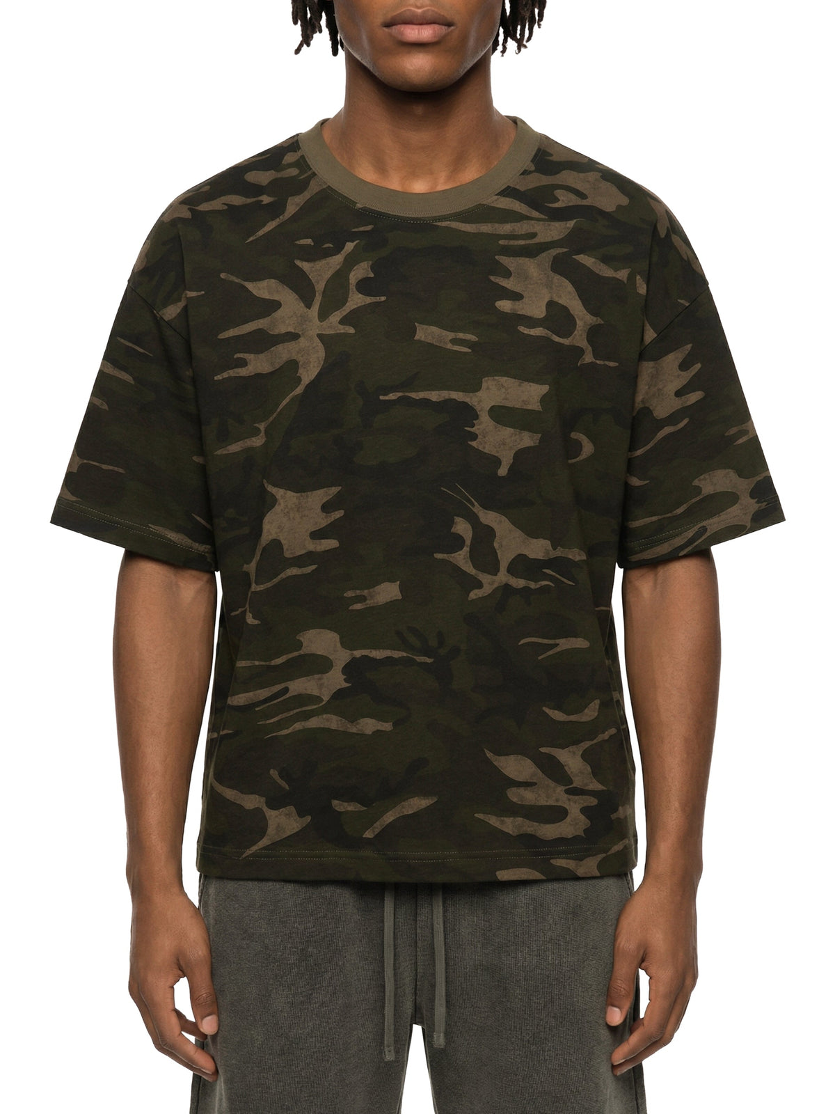 White Logo Camo T-Shirt