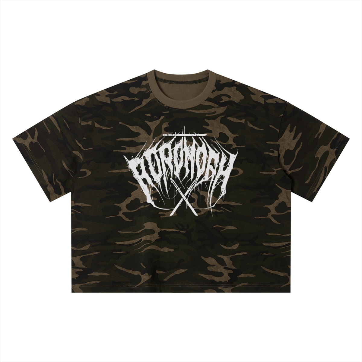 White Logo Camo T-Shirt